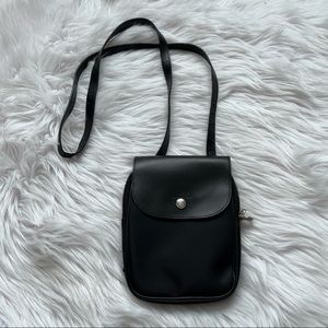 Longchamp black crossbody satchel